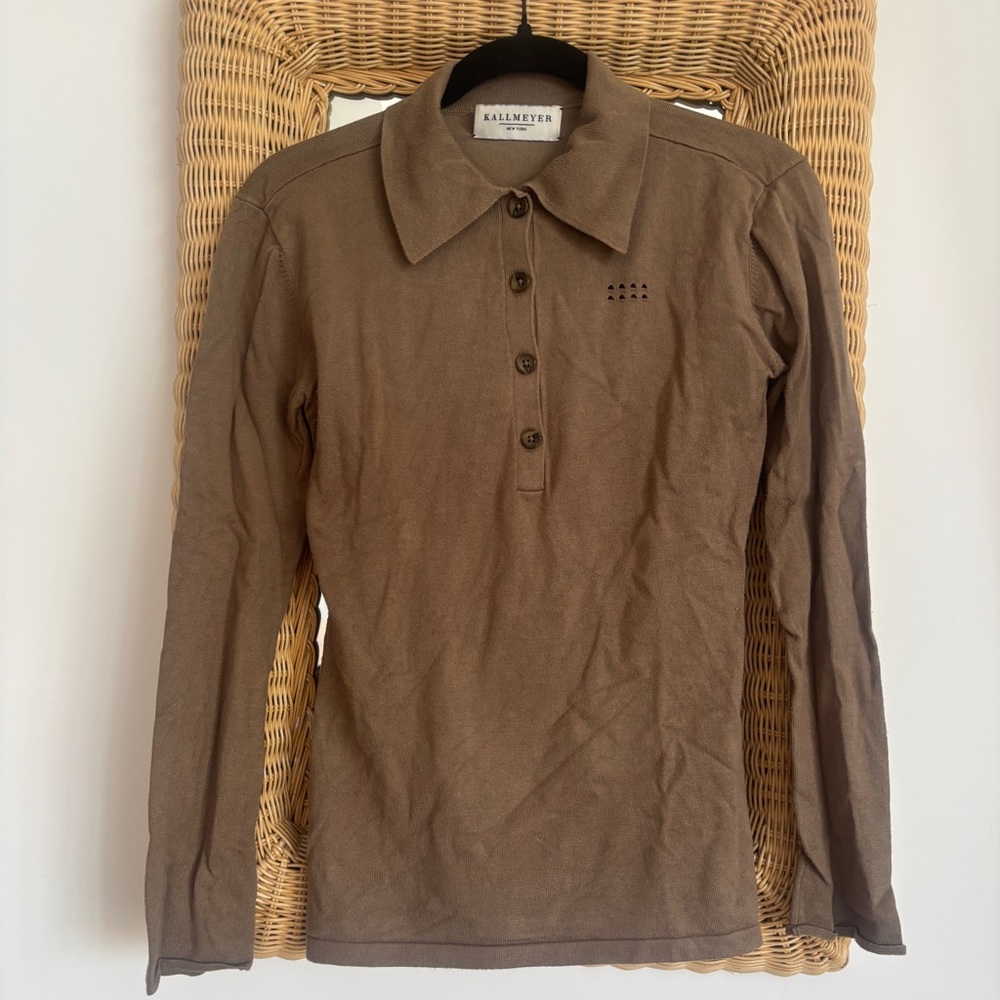 Kallmeyer Brown Long Sleeve Polo Shirt